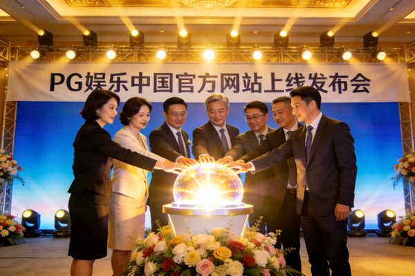 PG娱乐中国官方网站上线发布会现场，嘉宾共同点亮启动装置